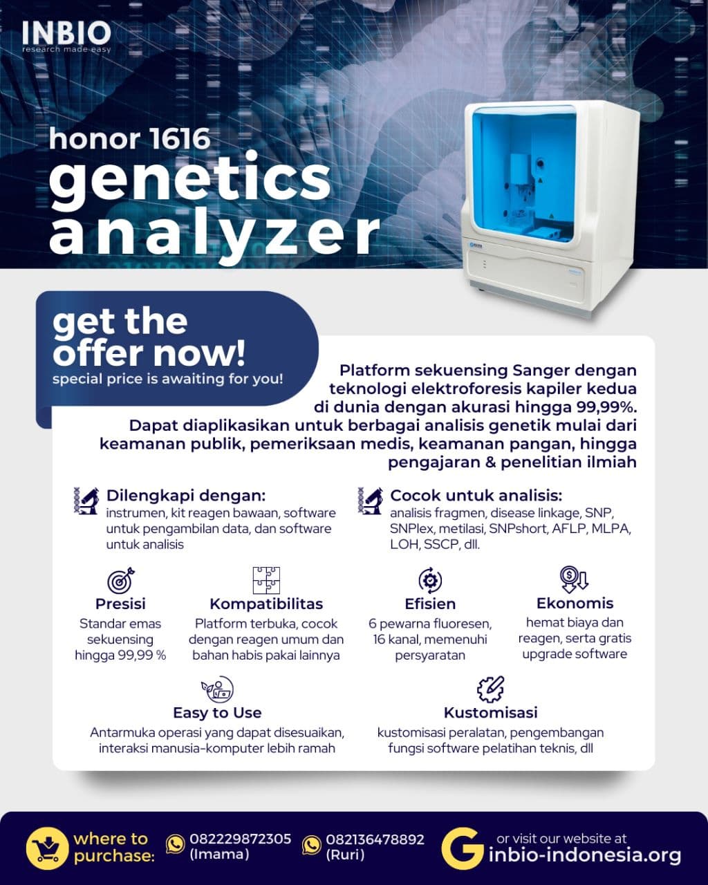 Honor 1616 Genetic Analyzer