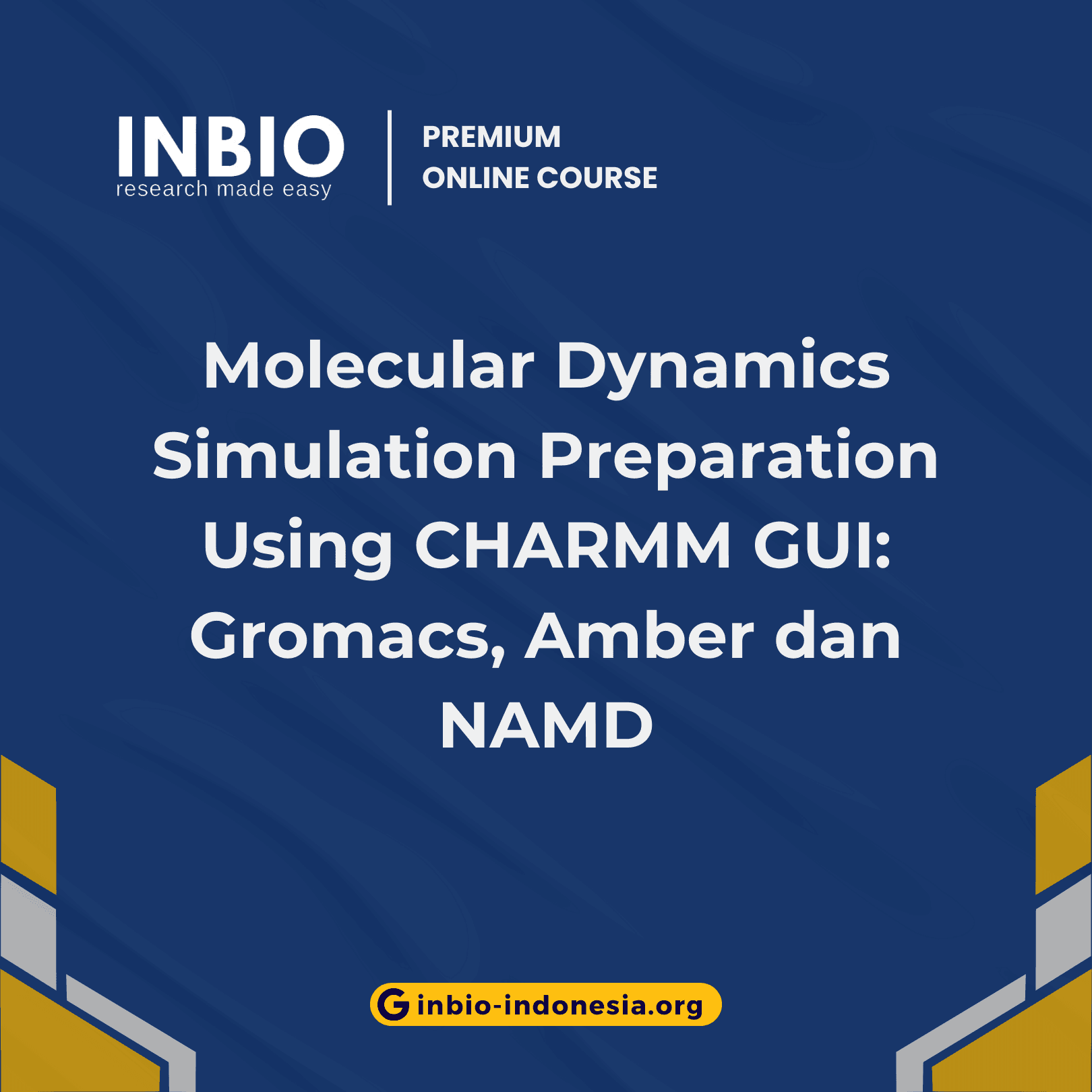 Molecular Dynamics Simulation preparation using CHARMM GUI: Gromacs, Amber and NAMD